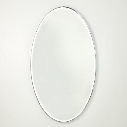 Global Views Elongated Oval Large Nickel Mirror