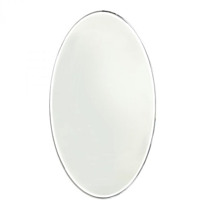 Global Views Elongated Oval Large Nickel Mirror