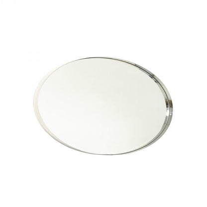 Global Views Elongated Small Oval Nickel Mirror