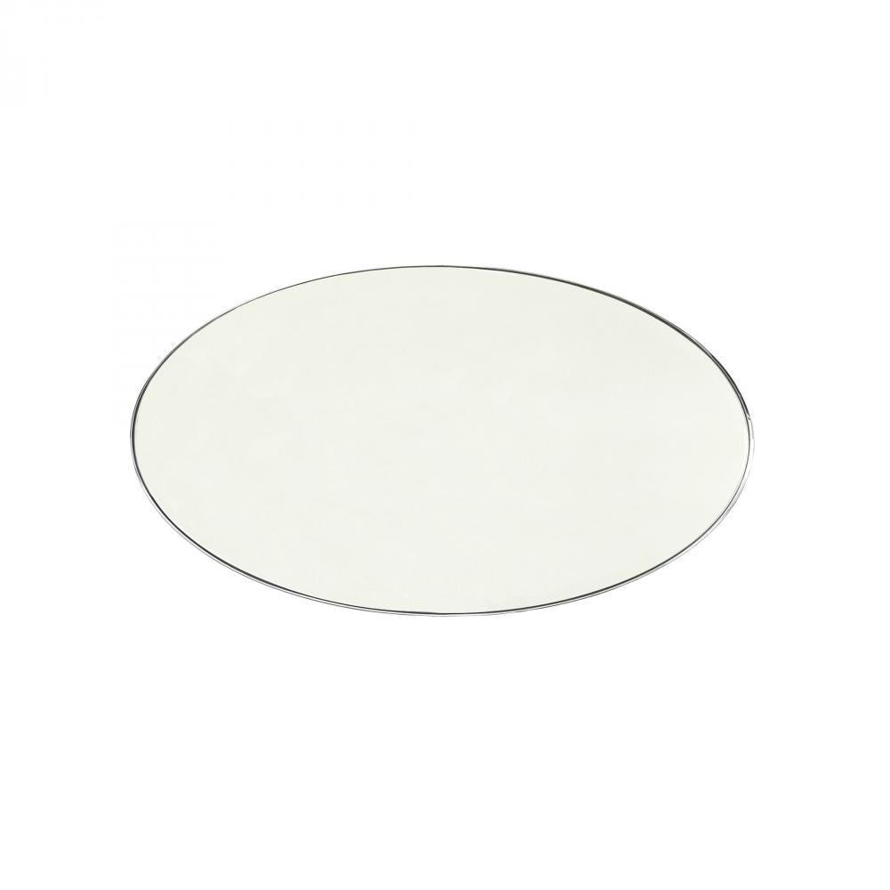 Global Views Elongated Small Oval Nickel Mirror