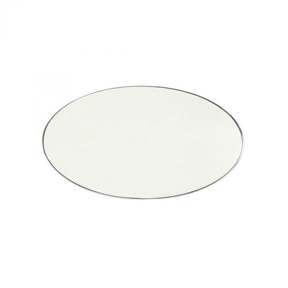 Global Views Elongated Small Oval Nickel Mirror