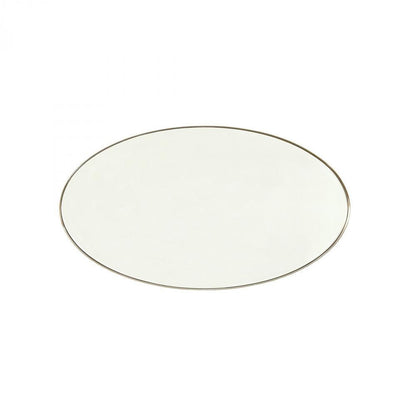 Global Views Elongated Small Oval Nickel Mirror