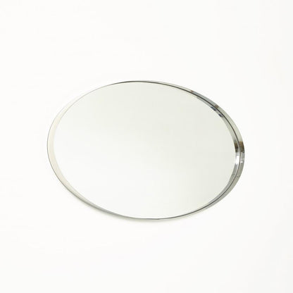 Global Views Elongated Small Oval Nickel Mirror