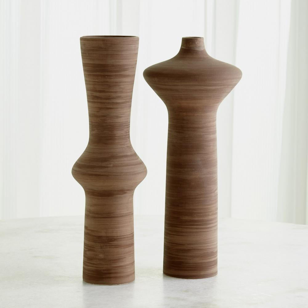Global Views Expo Low Neck Brown Vase