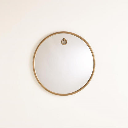 Global Views Exposed Small Antique Brass Mirror