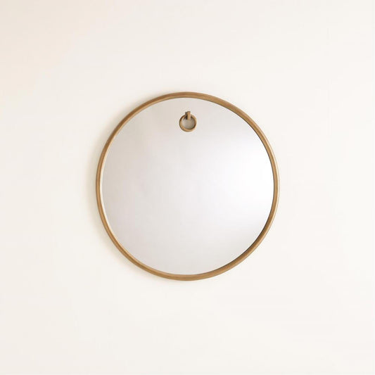 Global Views Exposed Small Antique Brass Mirror