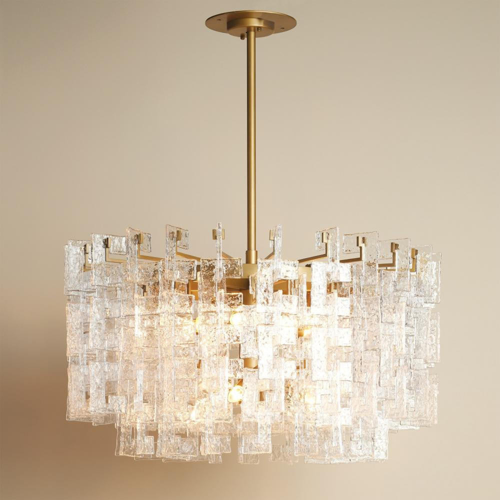Global Views Exposition Brushed Brass Chandelier