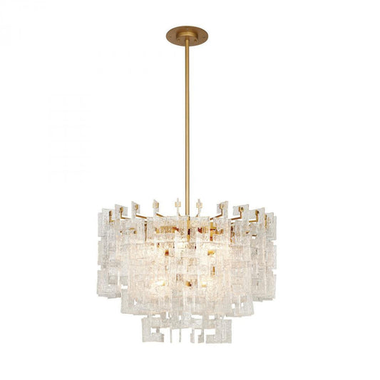 Global Views Exposition Brushed Brass Chandelier