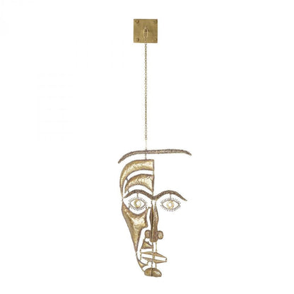 Global Views Face Mobile Stainless Steel Brass Hanging Sculpture
