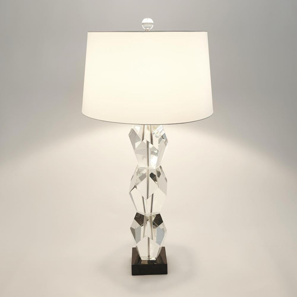 Global Views Facet Block Table Lamp Triple