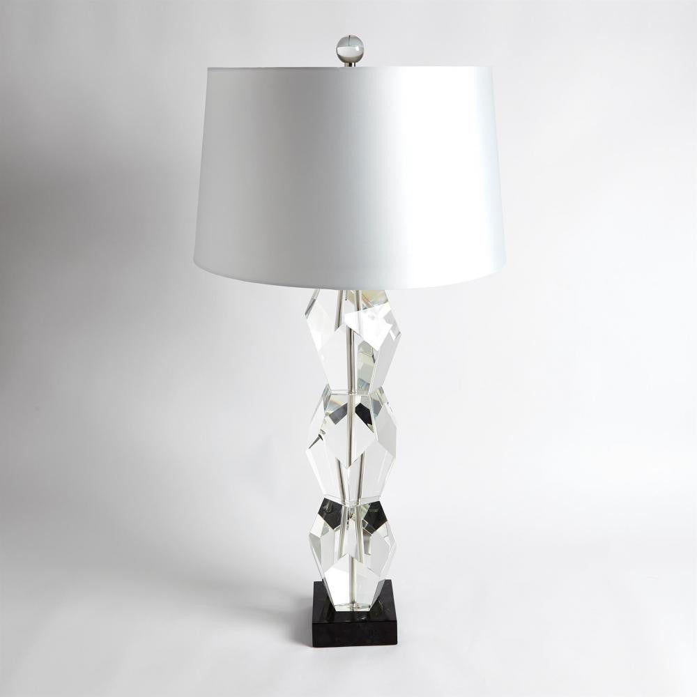 Global Views Facet Block Table Lamp Triple