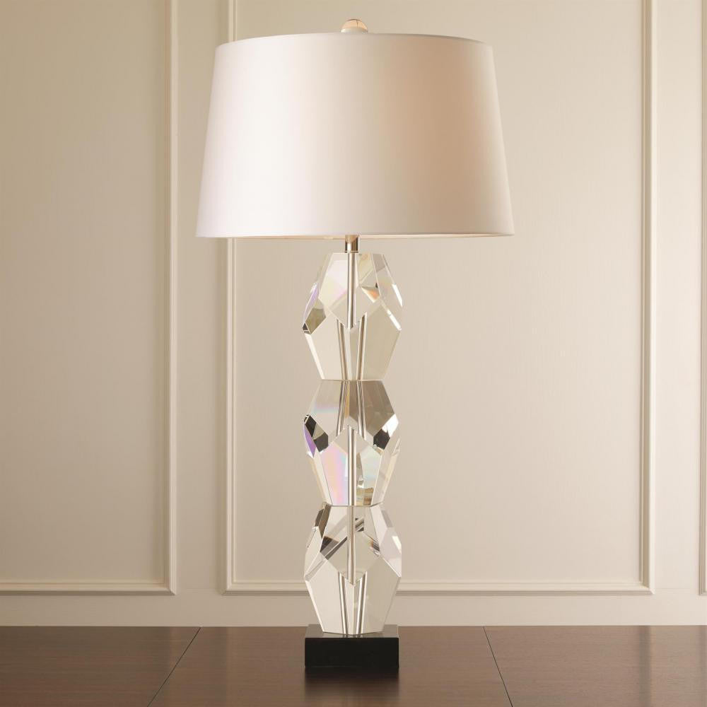 Global Views Facet Block Table Lamp Triple