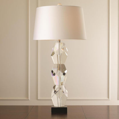 Global Views Facet Block Table Lamp Triple