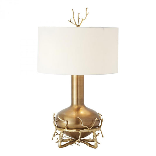 Global Views Fat Brass Twig Table Lamp