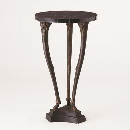 Global Views Fawn Leg Bronze Side Table