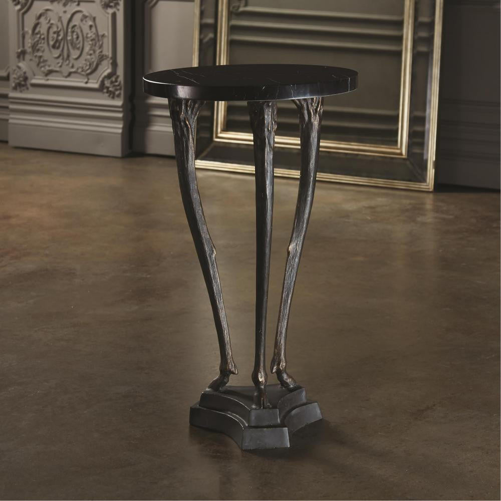 Global Views Fawn Leg Bronze Side Table
