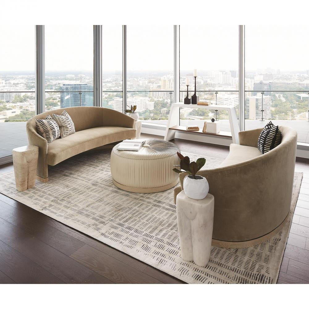Global Views Femme Travertine Stool