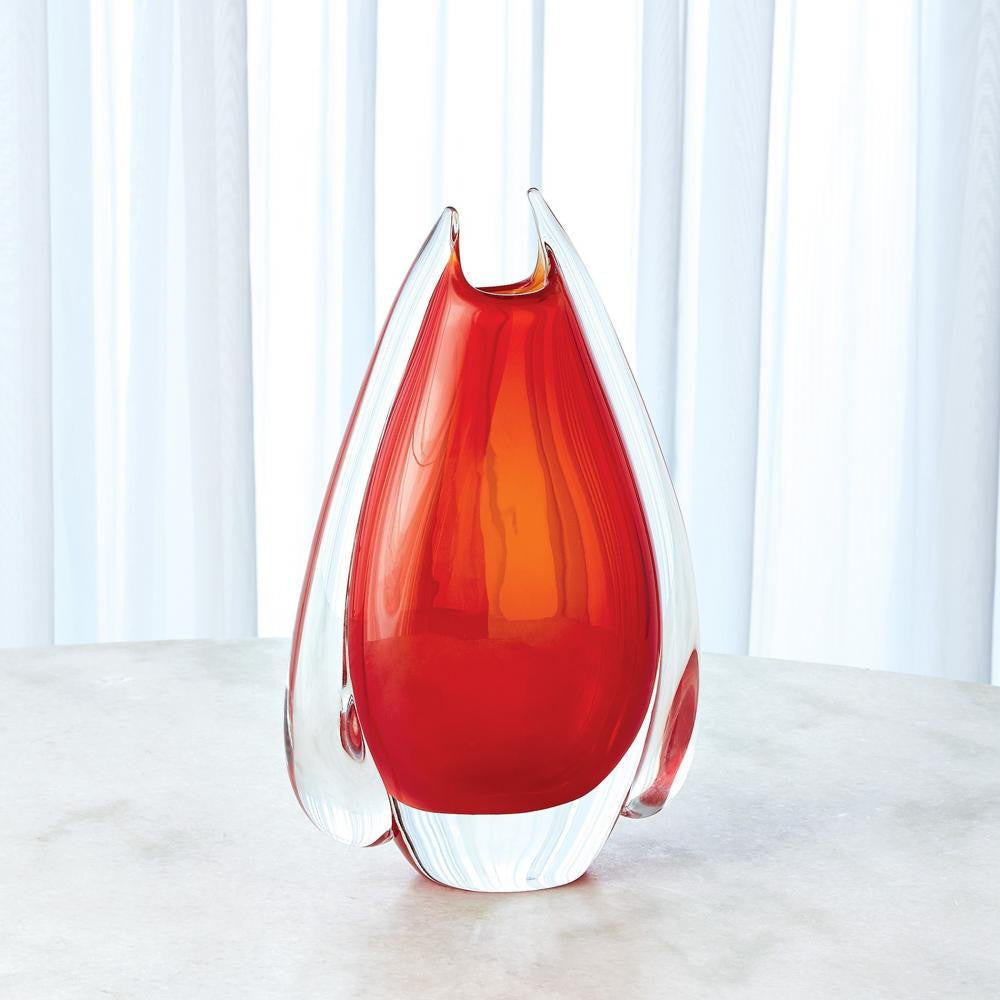 Global Views Fin Medium Cinnabar Vase