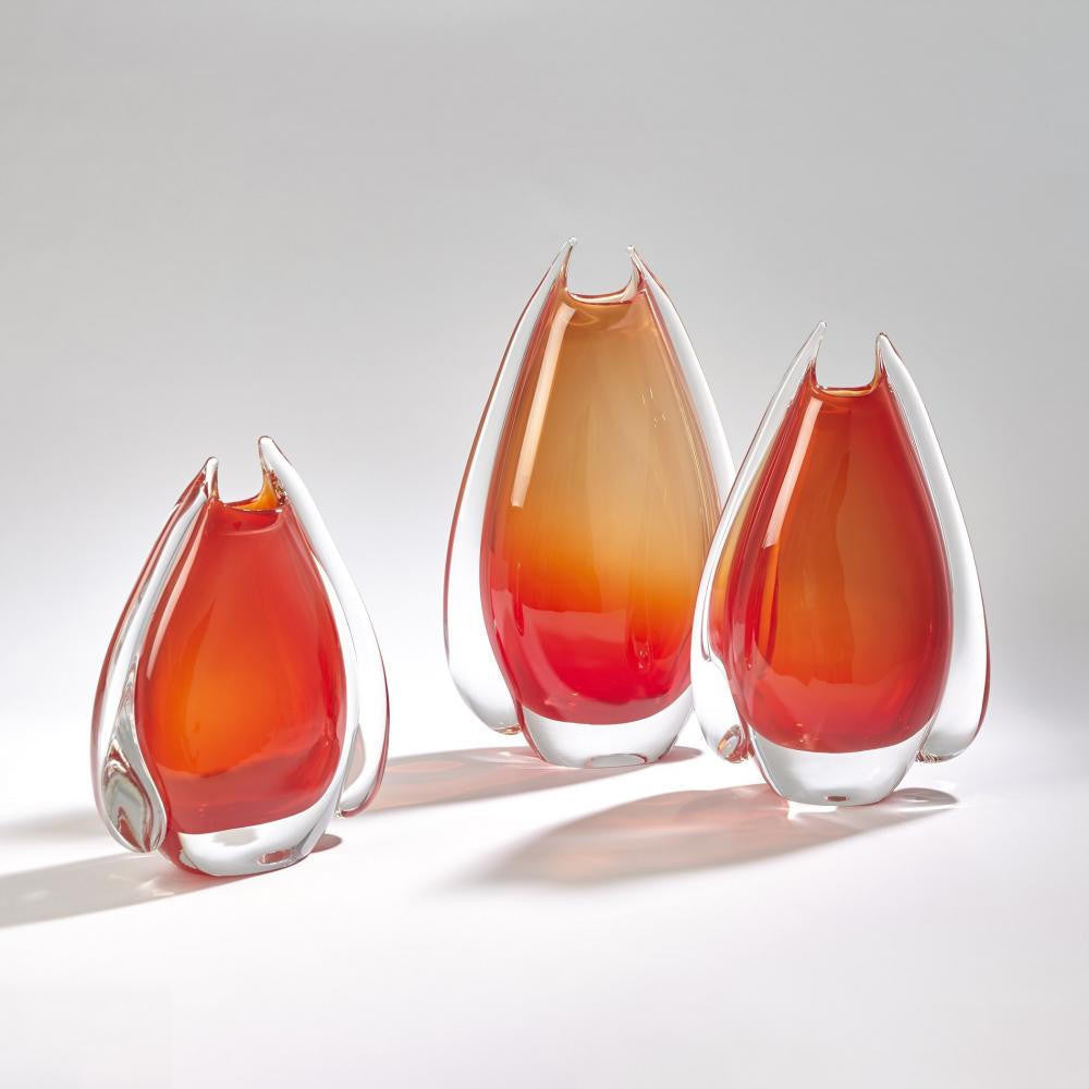Global Views Fin Medium Cinnabar Vase