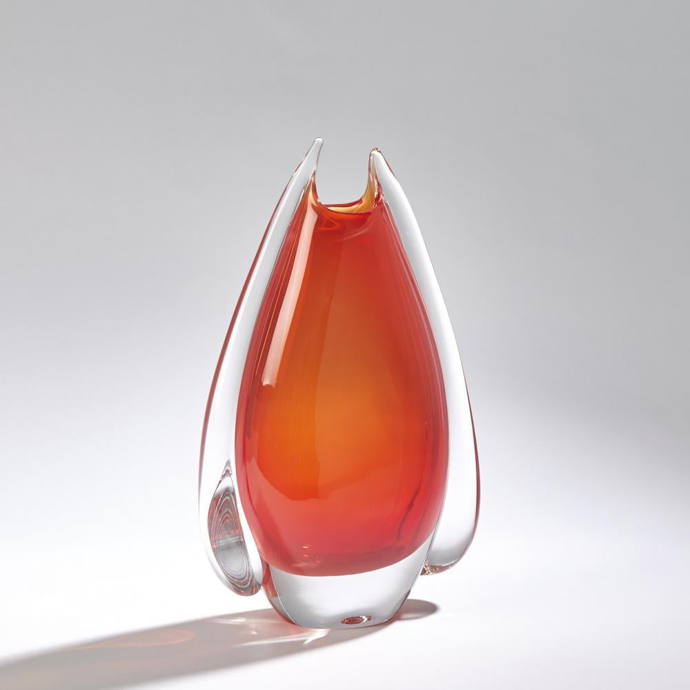 Global Views Fin Medium Cinnabar Vase