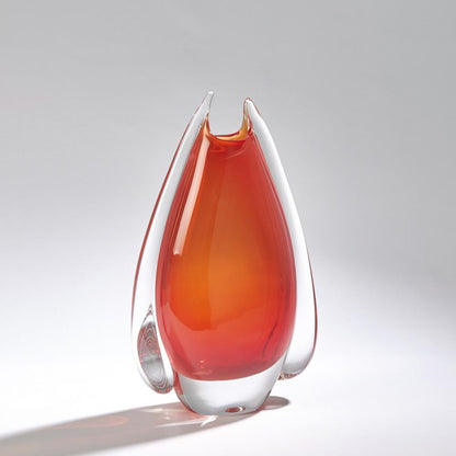 Global Views Fin Medium Cinnabar Vase