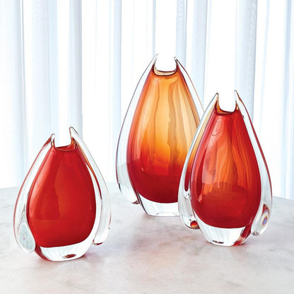 Global Views Fin Medium Cinnabar Vase