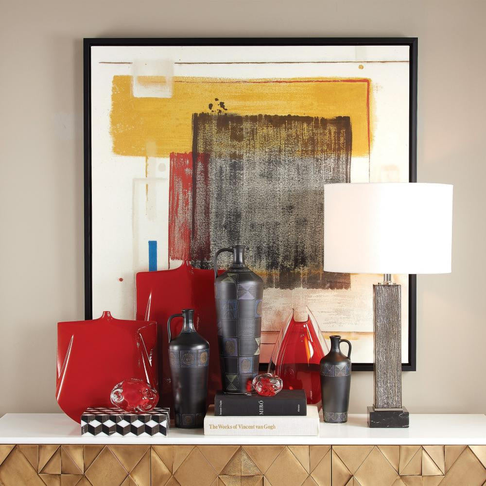 Global Views Fin Medium Cinnabar Vase