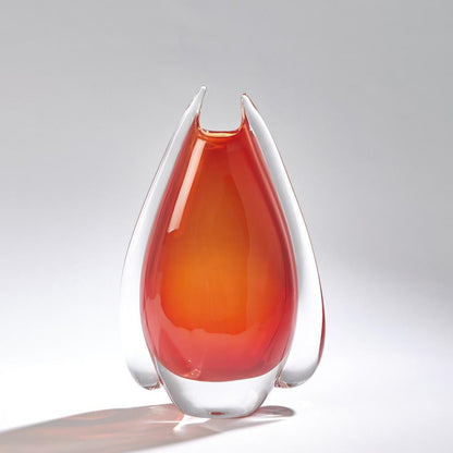 Global Views Fin Medium Cinnabar Vase