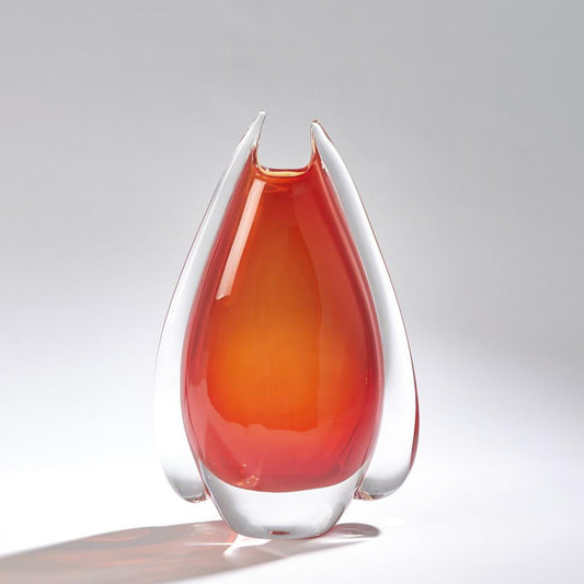 Global Views Fin Medium Cinnabar Vase