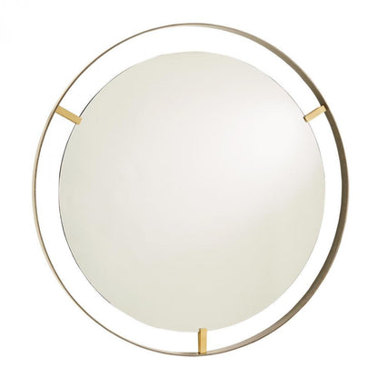Global Views Floating Bronze Rim Mirror Brass Clips