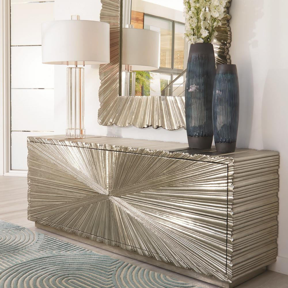 Global Views Fluted Crystal Column Table Lamp