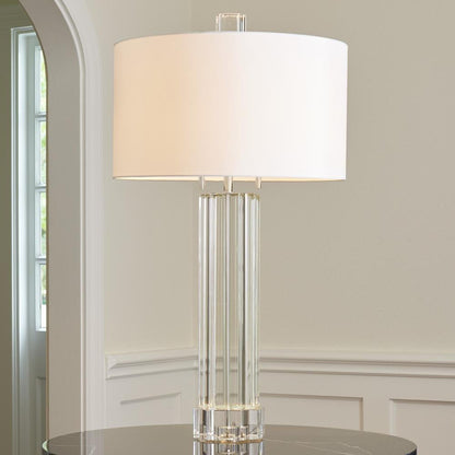 Global Views Fluted Crystal Column Table Lamp