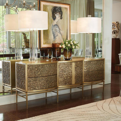 Global Views Fluted Crystal Column Table Lamp