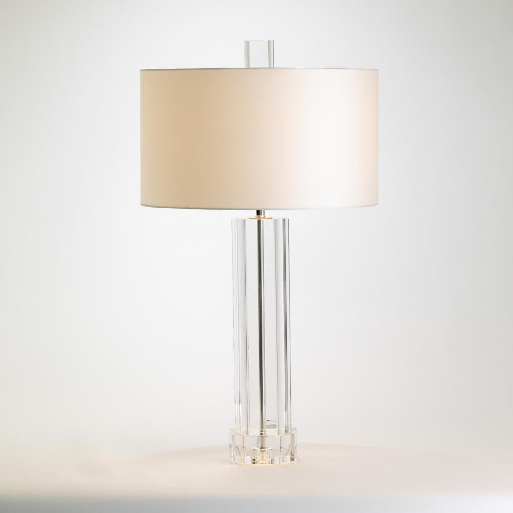 Global Views Fluted Crystal Column Table Lamp