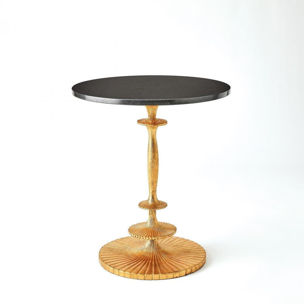 Global Views Fluted Gold Leaf Side Table