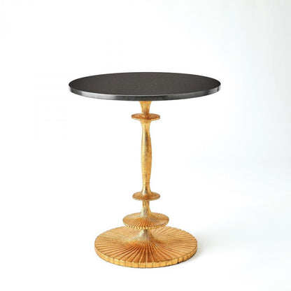 Global Views Fluted Gold Leaf Side Table