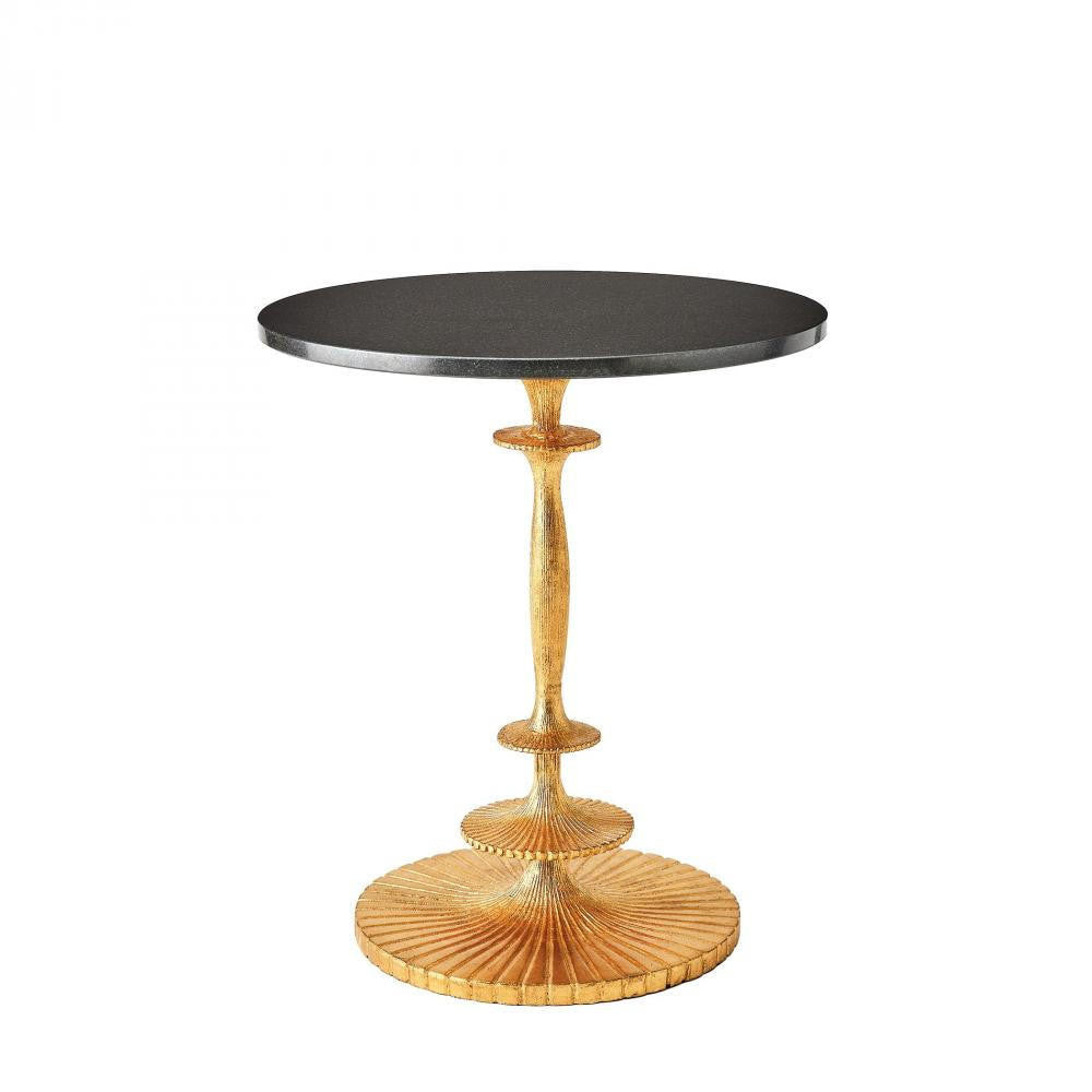 Global Views Fluted Gold Leaf Side Table