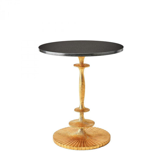 Global Views Fluted Gold Leaf Side Table