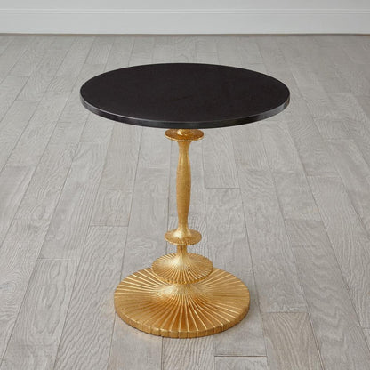 Global Views Fluted Gold Leaf Side Table