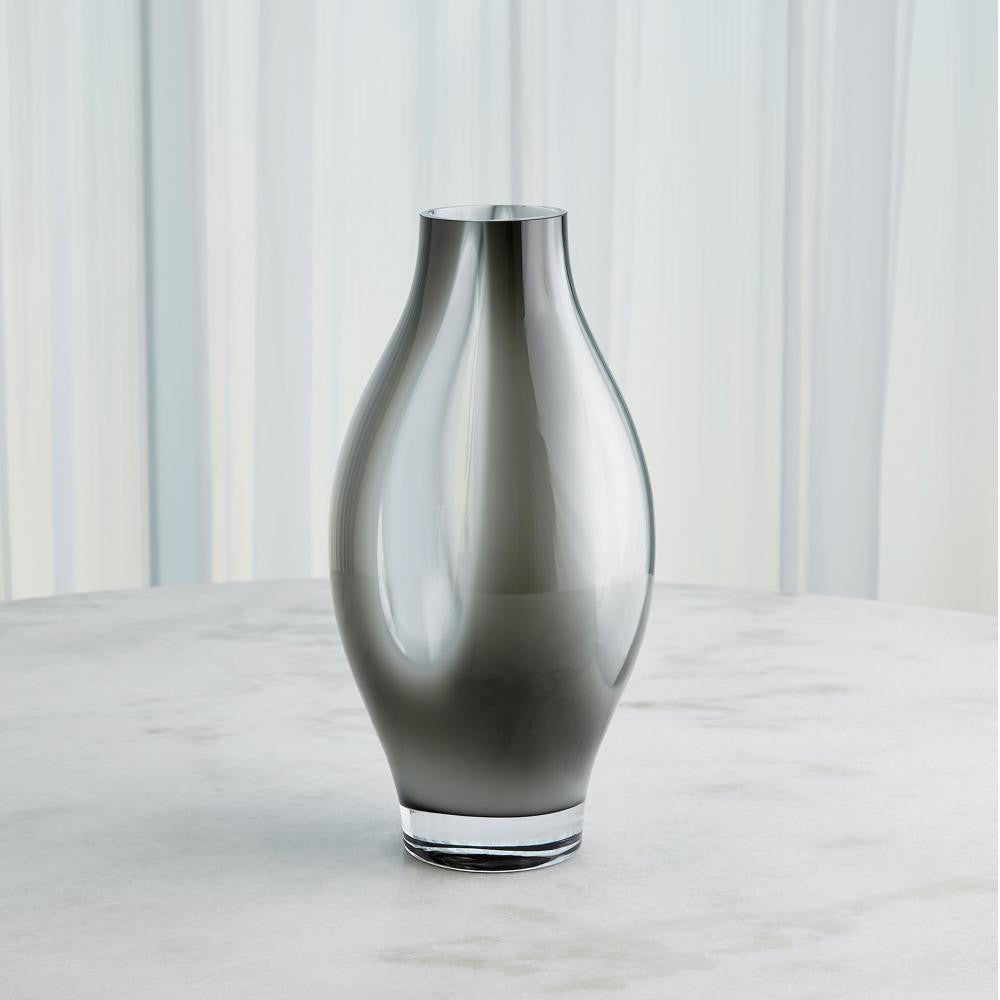 Global Views Fly Through Medium Gray Vase