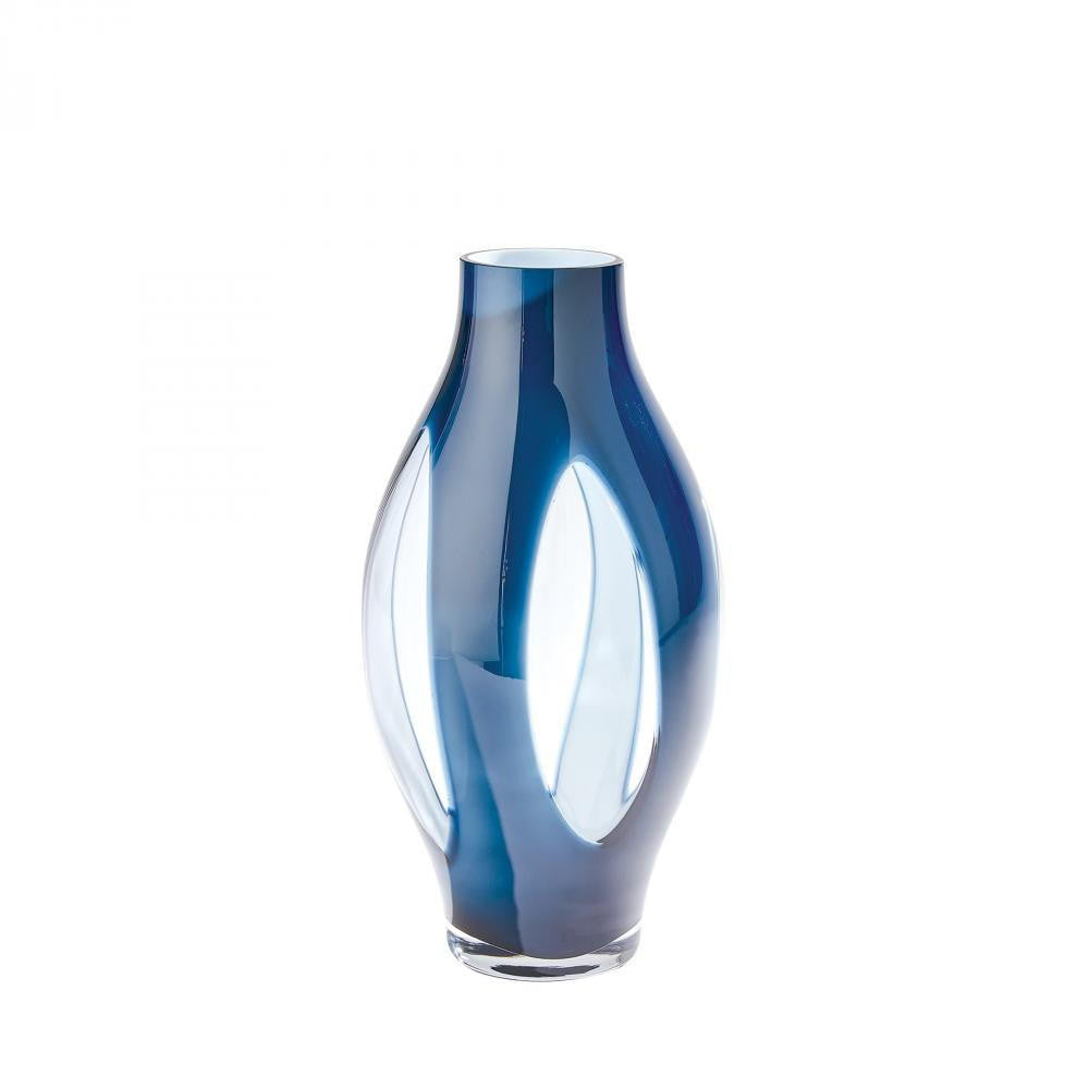 Global Views Fly Through Vase Medium Night Blue