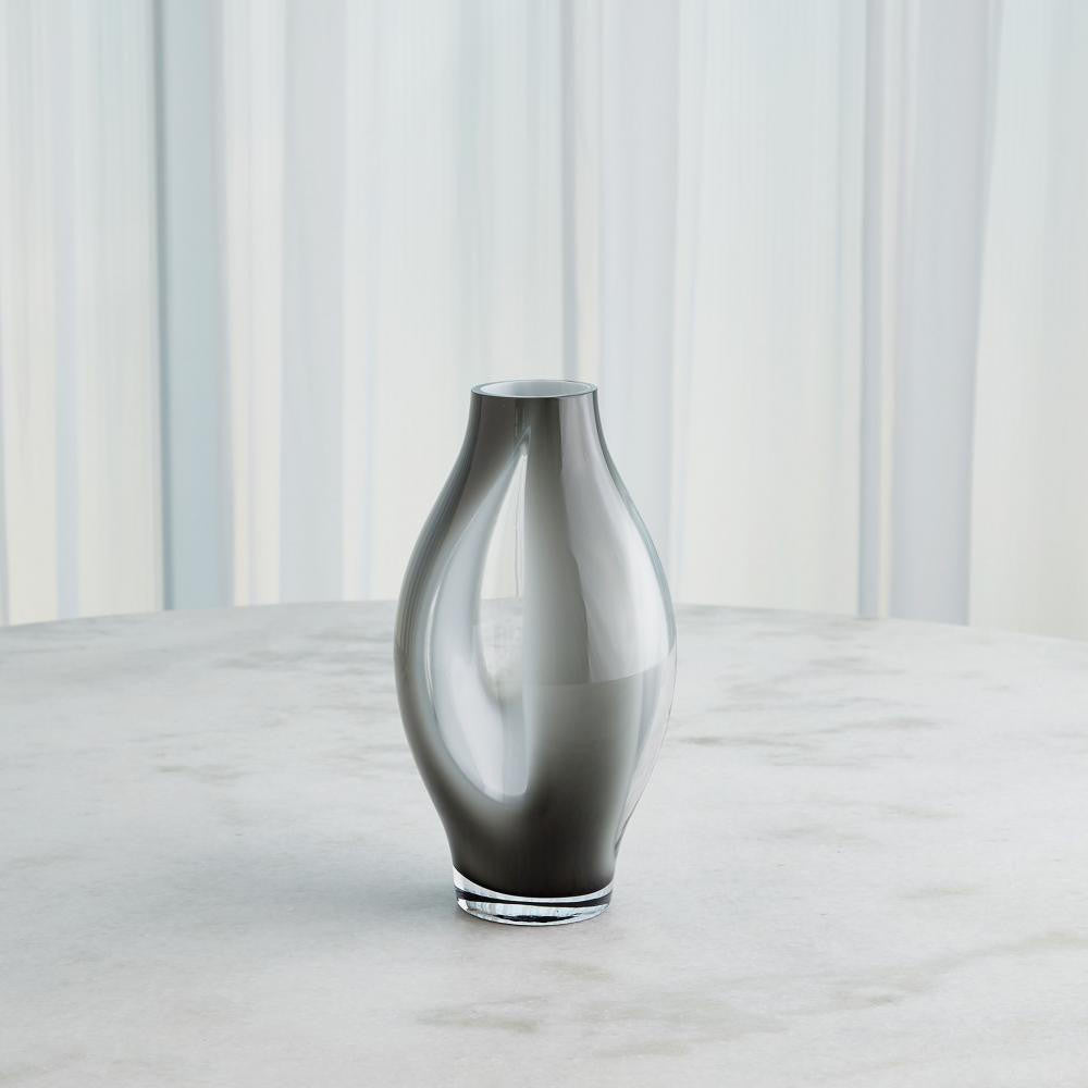 Global Views Fly Through Small Gray Vase