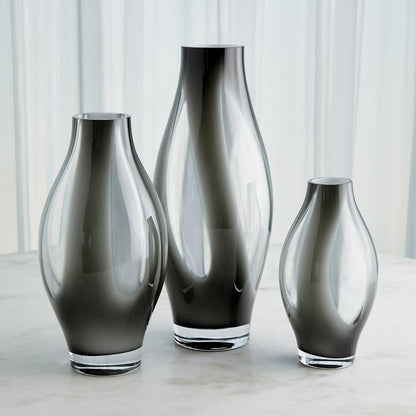Global Views Fly Through Small Gray Vase