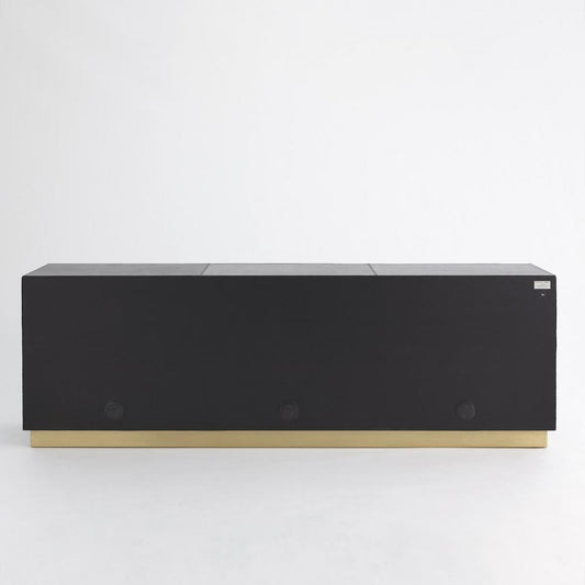 Global Views Forest Charcoal Leather Long Cabinet