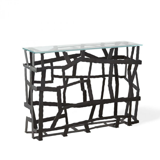 Global Views Fragments Blackened Iron Console