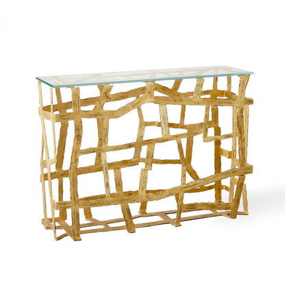 Global Views Fragments Gold Leaf Console