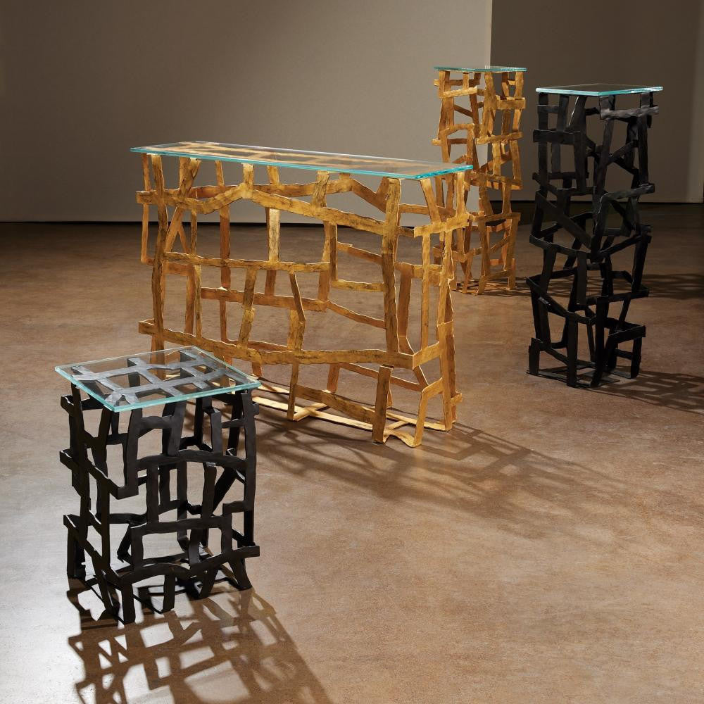 Global Views Fragments Gold Leaf Console