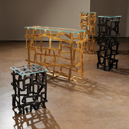 Global Views Fragments Gold Leaf Console