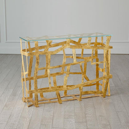 Global Views Fragments Gold Leaf Console