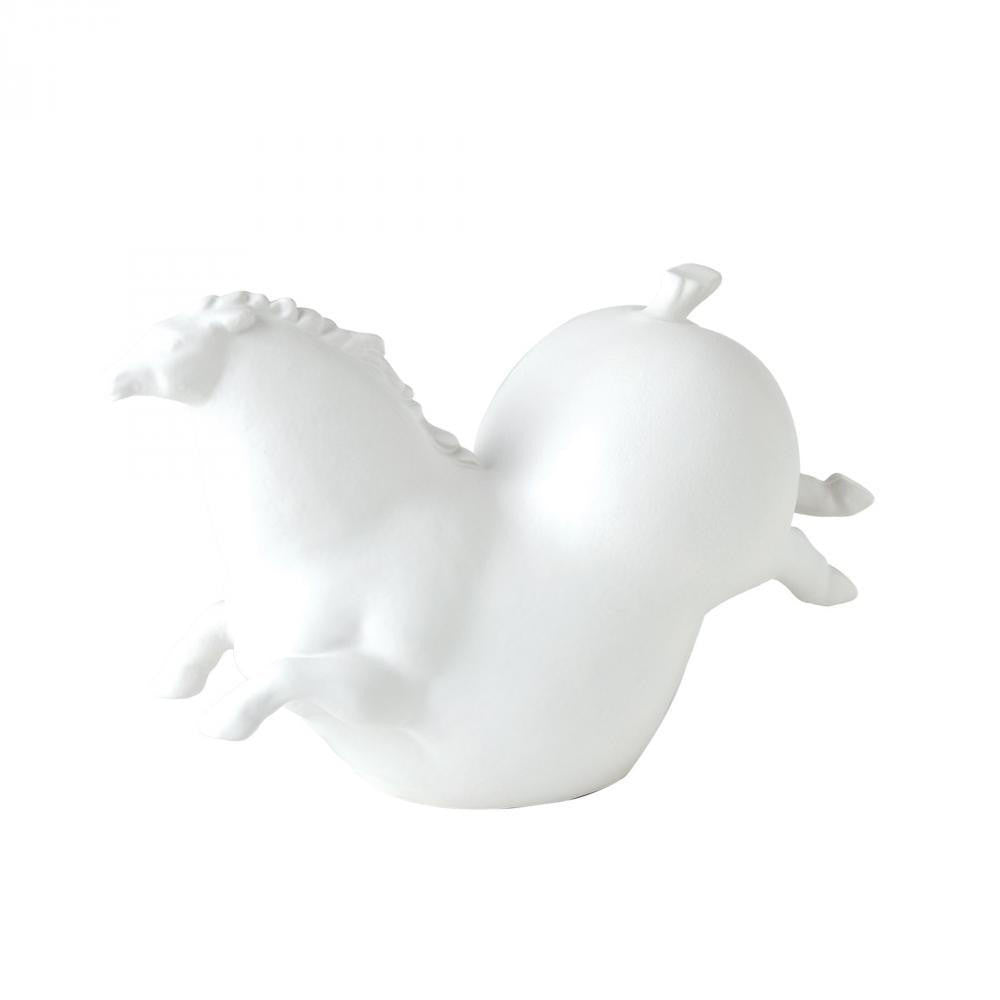 Global Views Friesian Horse Matte White Sculpture